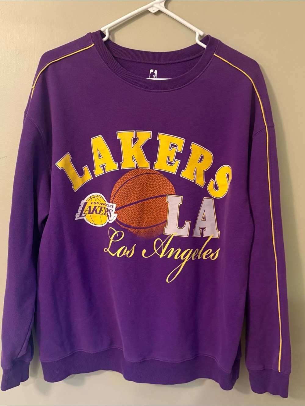 NBA Los Angeles Lakers Purple & Yellow Crewneck Sweatshirt